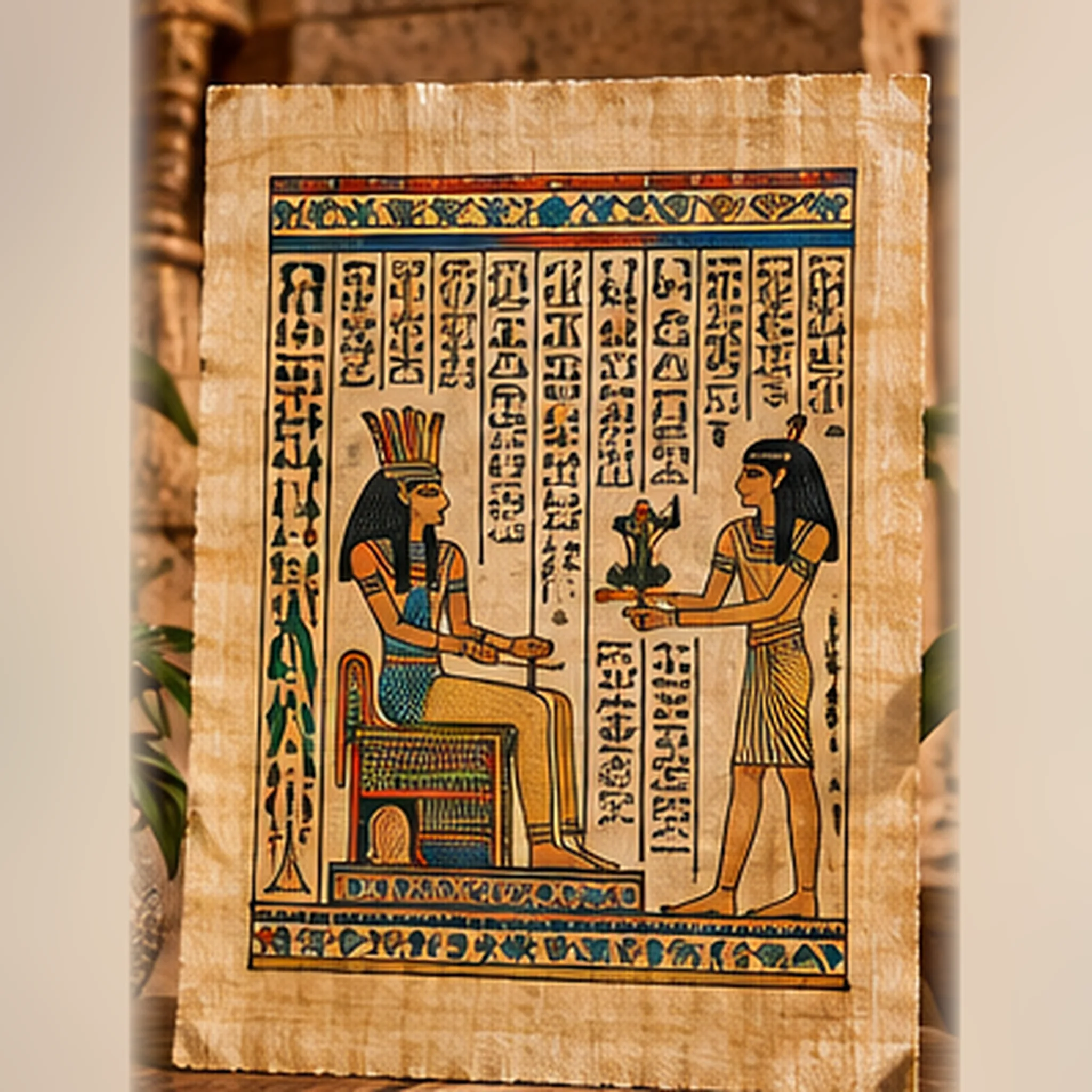 Handmade Papyrus Artwork - Book of the Dead